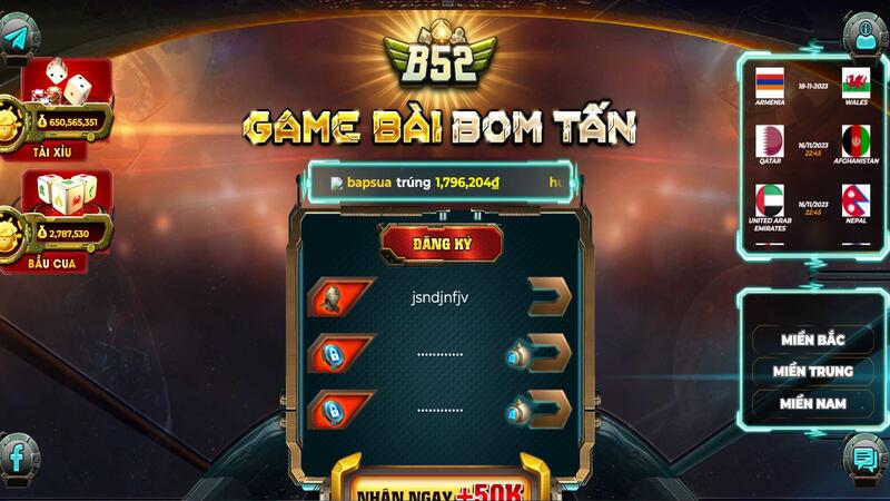 Đăng ký tài khoản B52 game