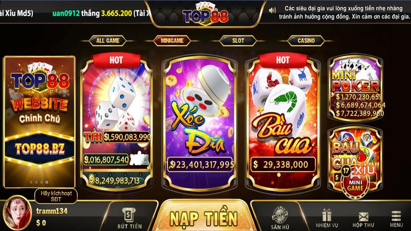 Mini game tại Top88