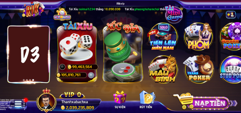 Game Rikvip – Tải game bài Rik.VIP 2025: Game bài đổi thưởng đại gia của Mỹ