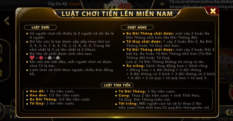 Hướng dẫn chi tiết luật chơi Tiến lên miền Nam dành cho người mới