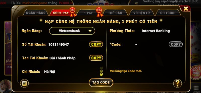 Chọn hình thức phù hợp và điền thông tin cụ thể vào các ô theo yêu cầu