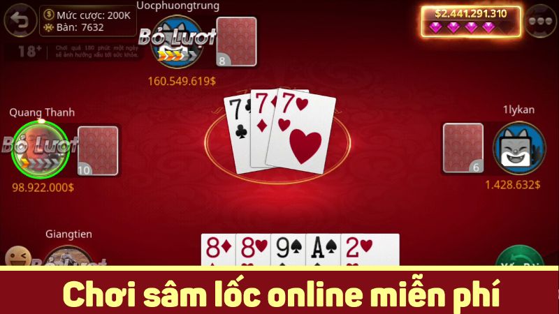 Sâm lốc online miễn phí – Chơi game miễn phí nhận quà giá trị