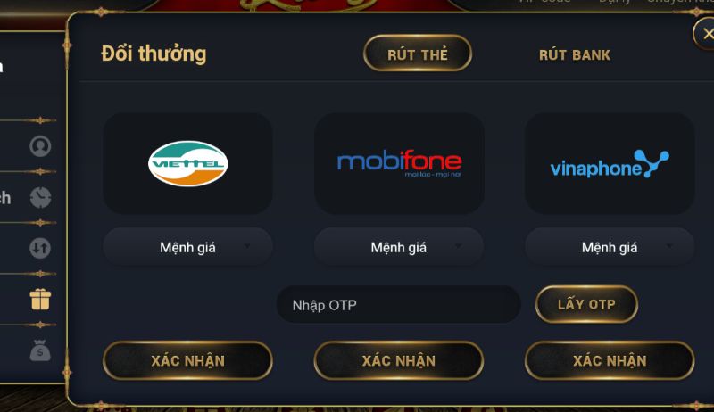 Chơi game đổi thưởng tại Ruby Club không thể thiếu quá trình nạp và rút thưởng