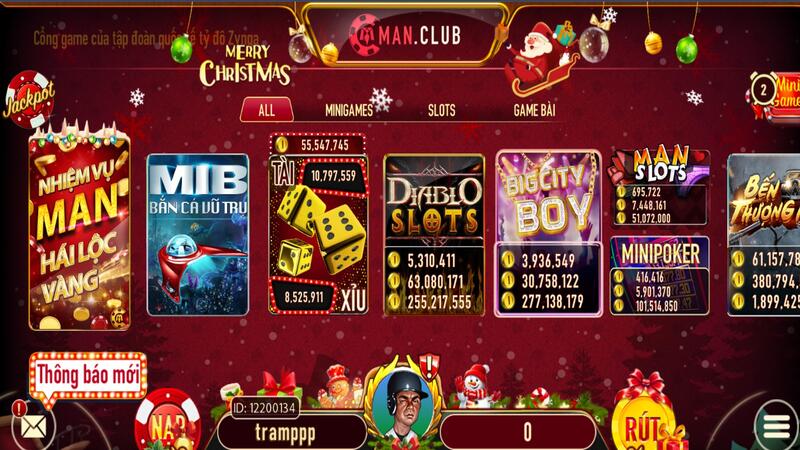 Hệ thống game manclub cập nhật liên tục