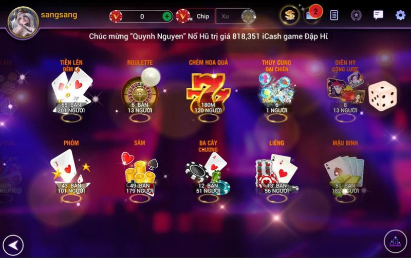 Game bài đổi thưởng đa dạng cập nhật đầy đủ Vivu Game