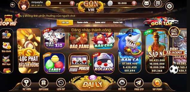 Các thể loại game nổi tiếng có trong Gon Vin.
