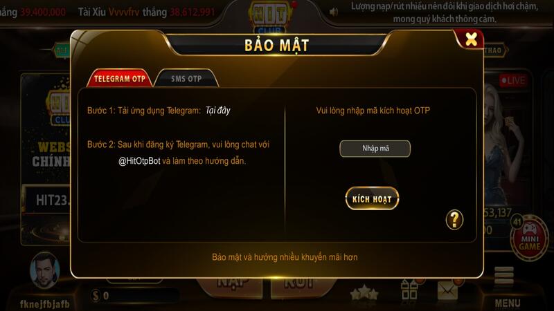 Bảo mật Hit Club