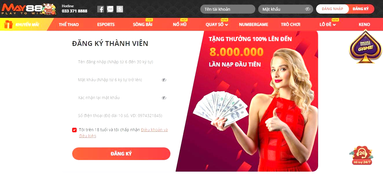 Điều kiện đăng ký tham gia ca cược tại May88 như thế nào?