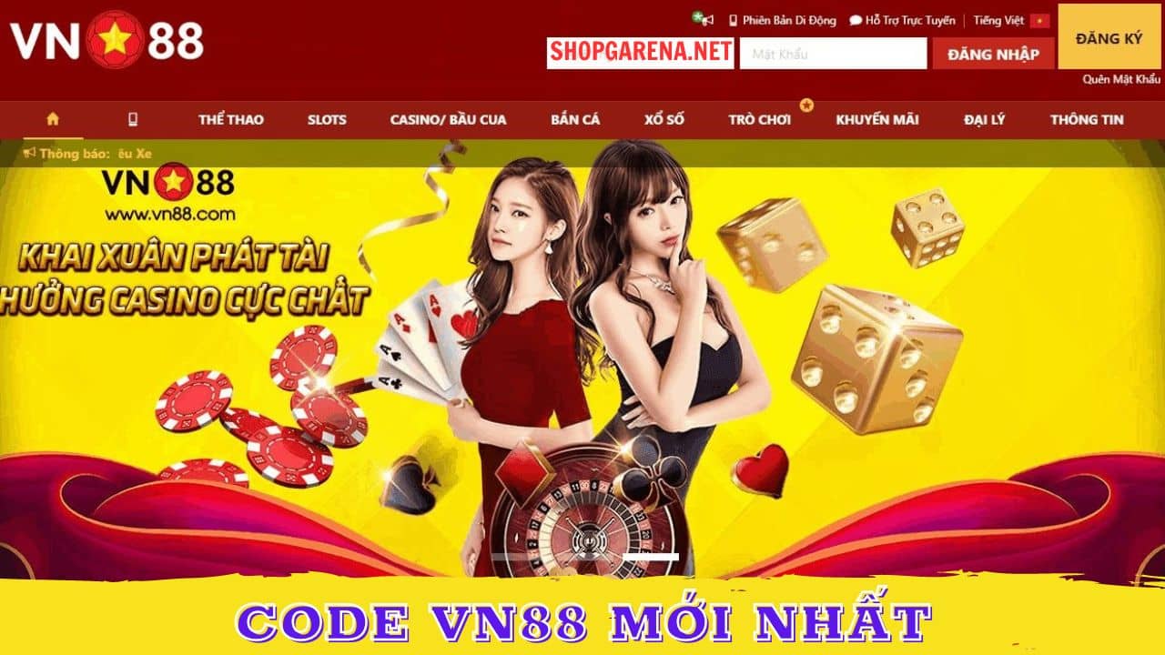 Nhà cái tặng Giftcode VN88 trải nghiệm - Cá cược miễn phí nhận Giftcode khủng
