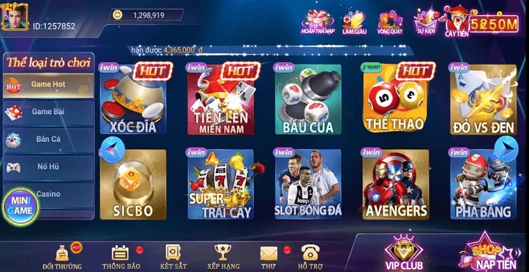 Kho game đổi thưởng của Iwin 68