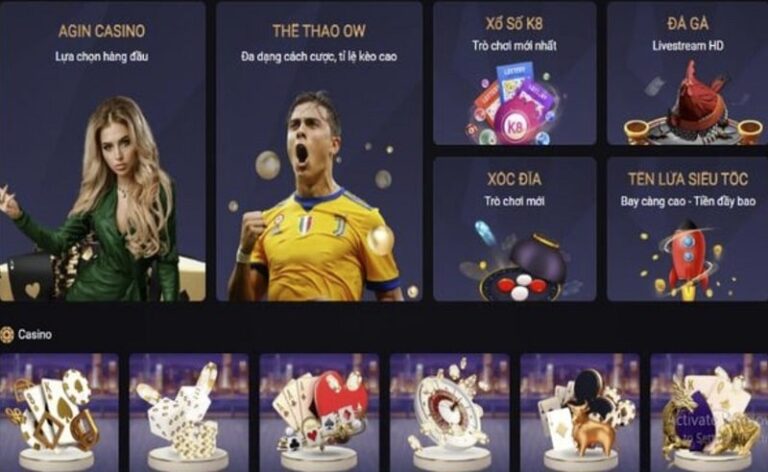 Kho game cá cược K8 phong phú và đa dạng