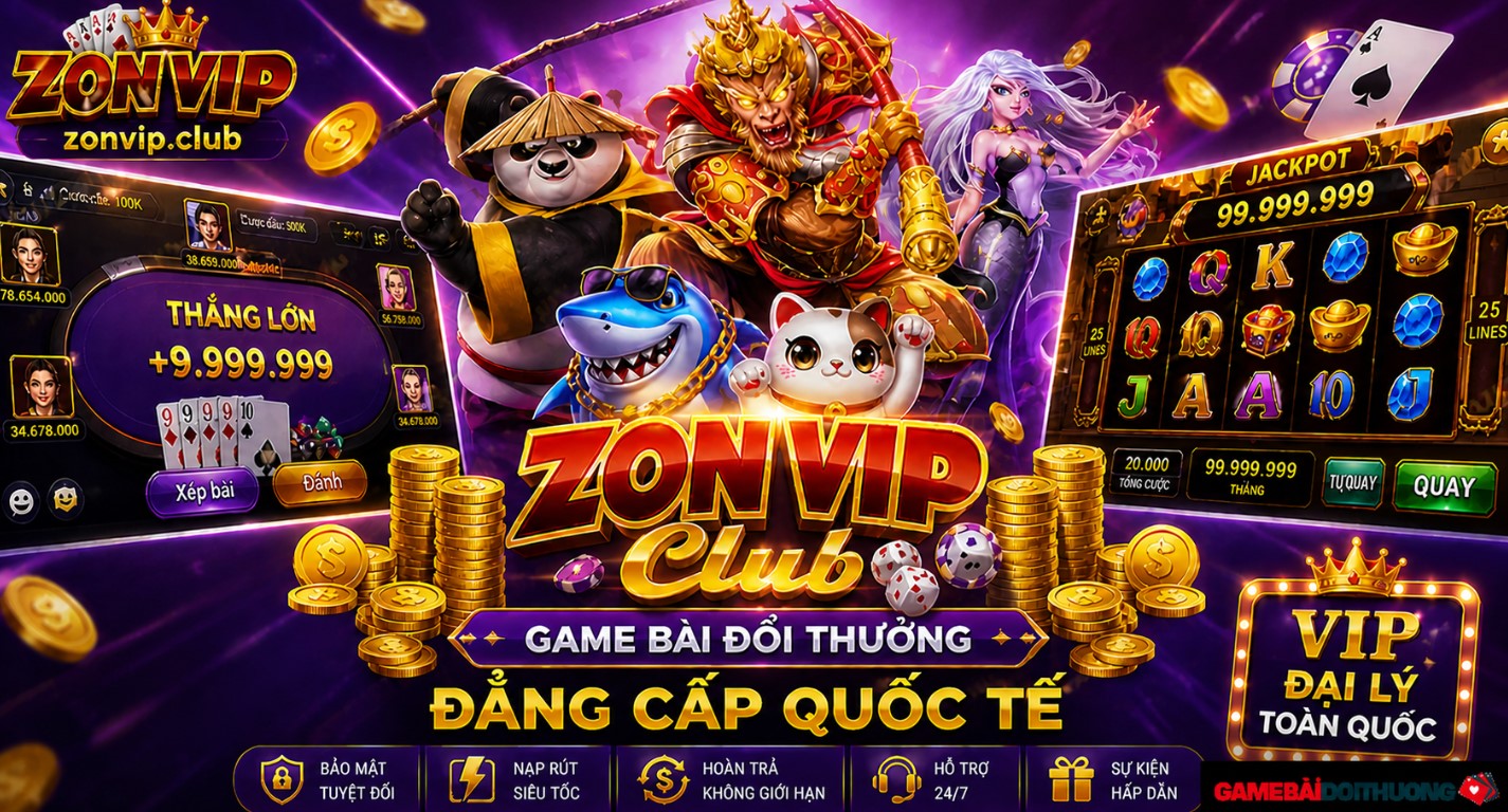 Zonvip - Sân chơi game đổi thưởng hot của năm 2026