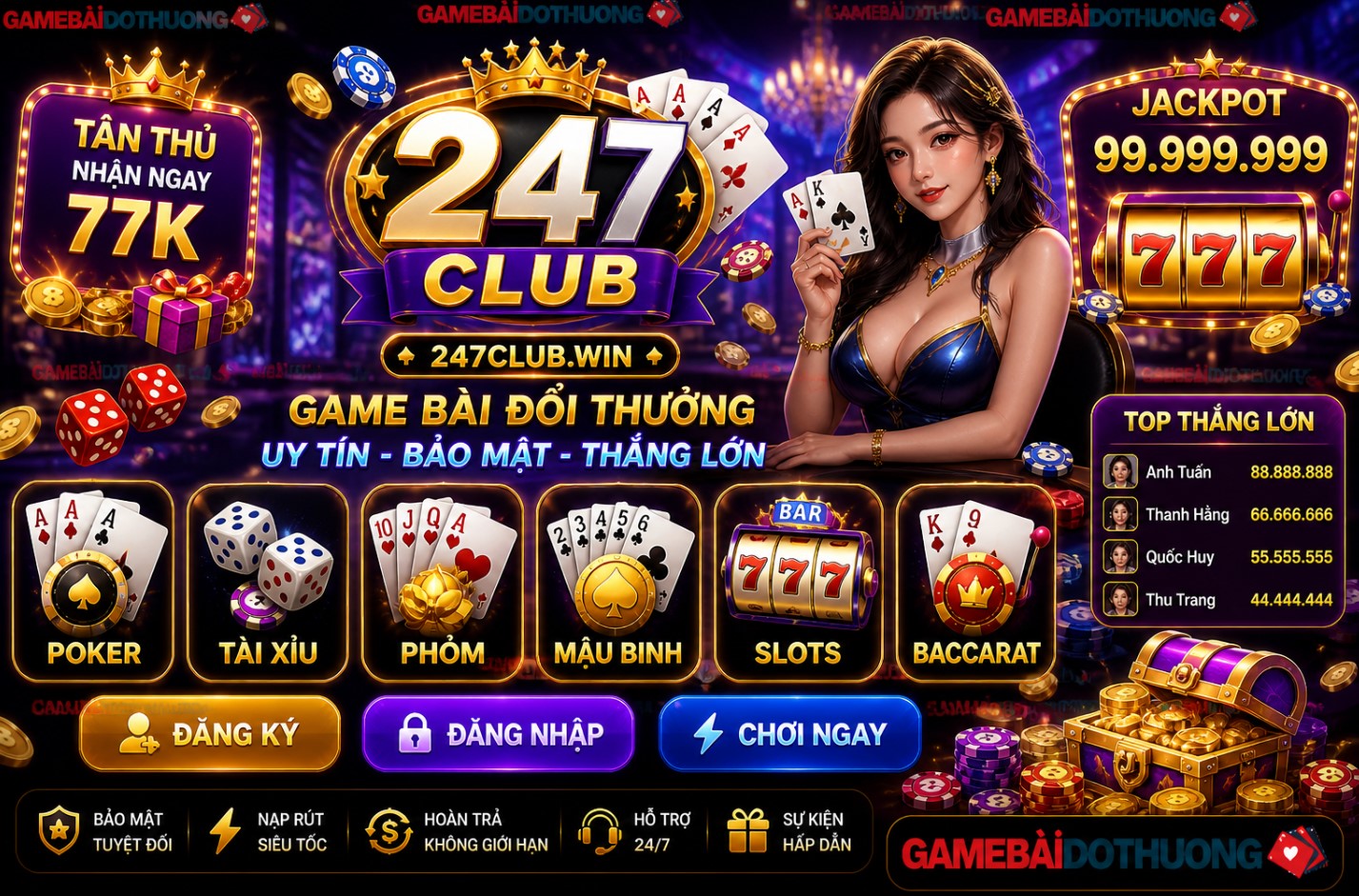 247 Club – Cổng Game Bài Đổi Thưởng Giải Trí Mọi Lúc