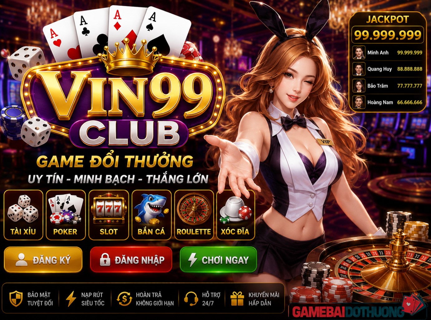 Vin99 Club – Game Bài Đổi Thưởng Hấp Dẫn Được Nhiều Người Chơi Yêu Thích