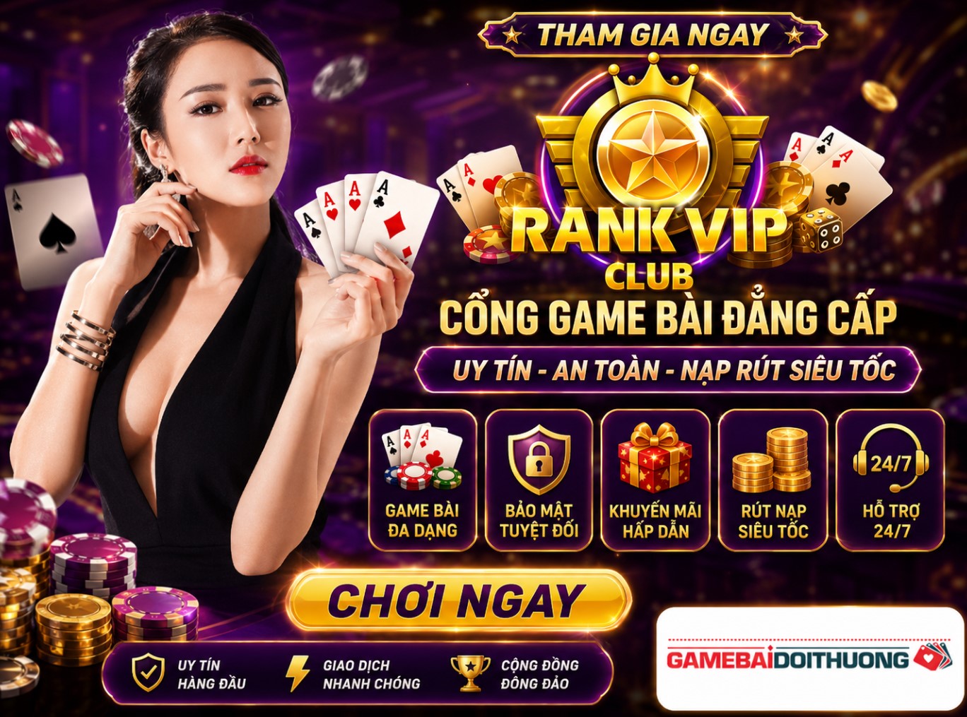 Rank VIP – Review game bài đổi thưởng siêu uy tín