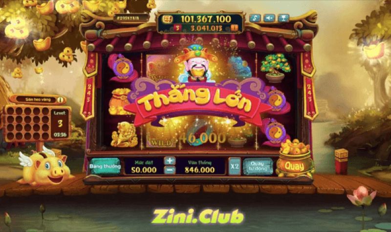 Quay hũ triệu phú với Game Slot đổi thưởng Zini Club