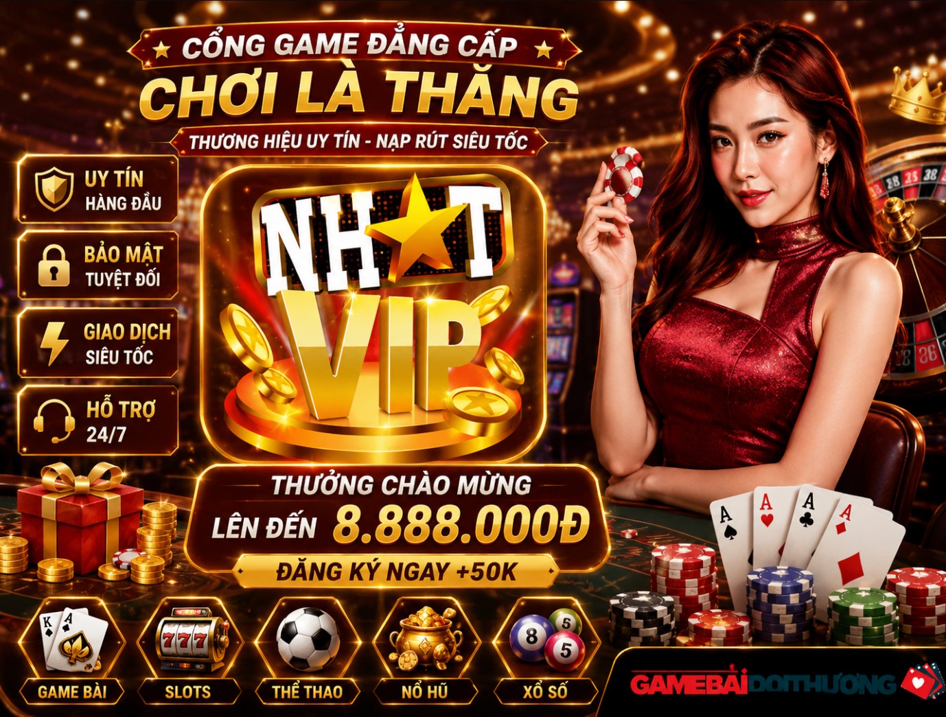Nhatvip - Cung cấp đường Link vào game bài Nhất Vip mobile PC