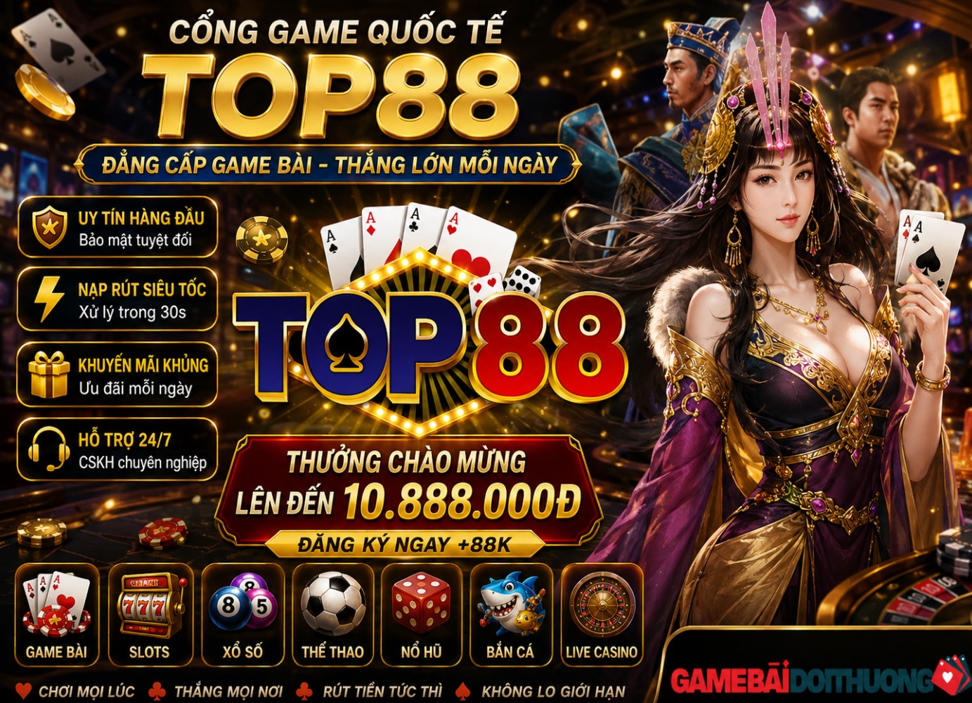 Top88 – Bảng Review hay nhất về game bài Top88Club của năm 2026