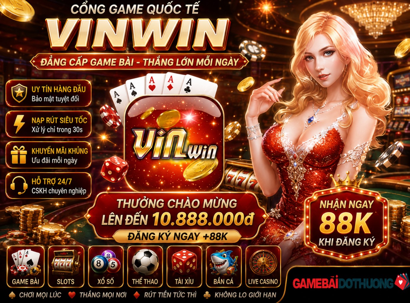 Vinwin –  Cổng game đổi thưởng chất lượng hàng đầu Việt Nam 2026