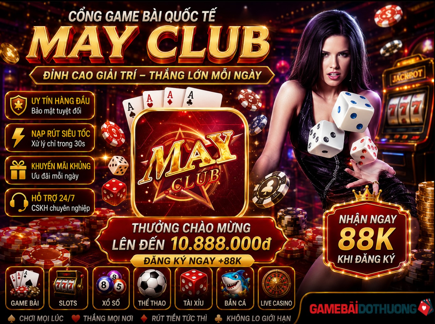 May club – Game bài May Club mới nhất – Game bài hàng đầu Châu Á