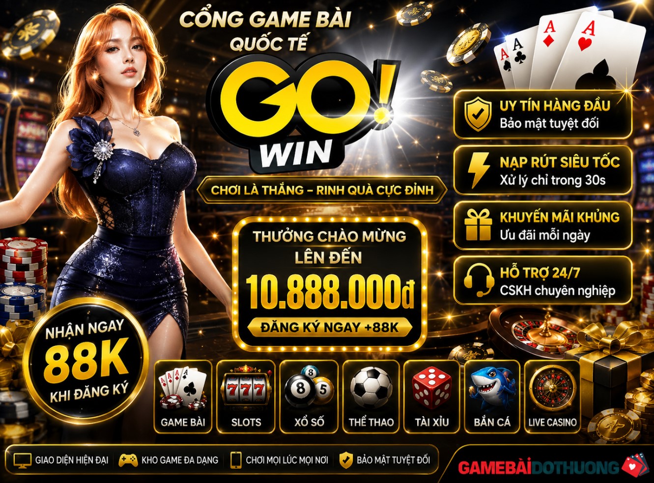 Gowin (Go.win) - Đánh giá về cổng game bài Gowin Club