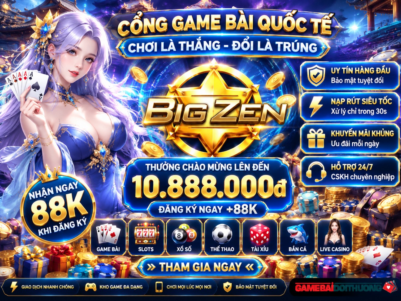 BigZen - Tải game bài Bigzen Club - Đánh giá chất lượng cổng game BigZen