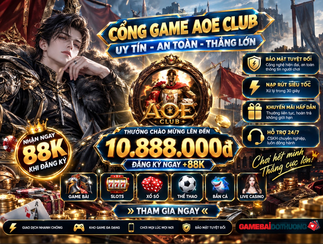 AOE Club – Download nhanh tay về máy cổng game slot đổi thưởng Đế Chế