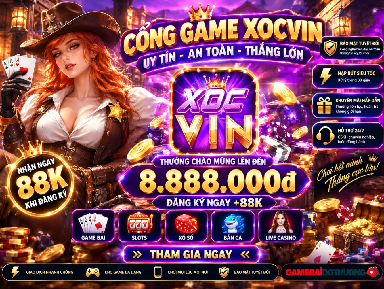 Xocvin – Game bài đổi thưởng đẳng cấp dành riêng cho các game thủ 2026