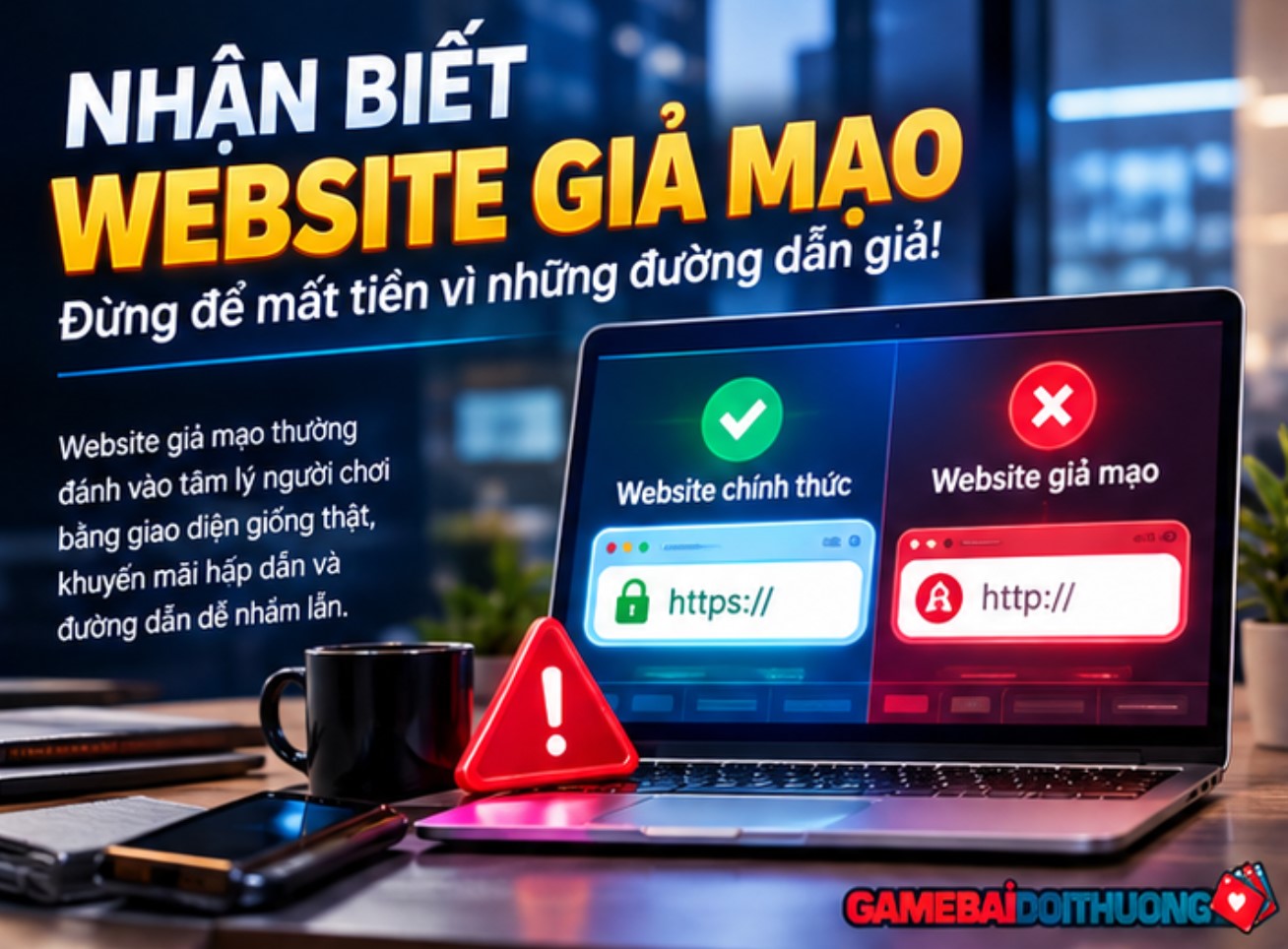Cách nhận biết website game giả mạo và đường dẫn đáng ngờ