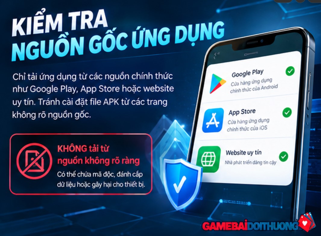 1. Kiểm tra nguồn tải ứng dụng