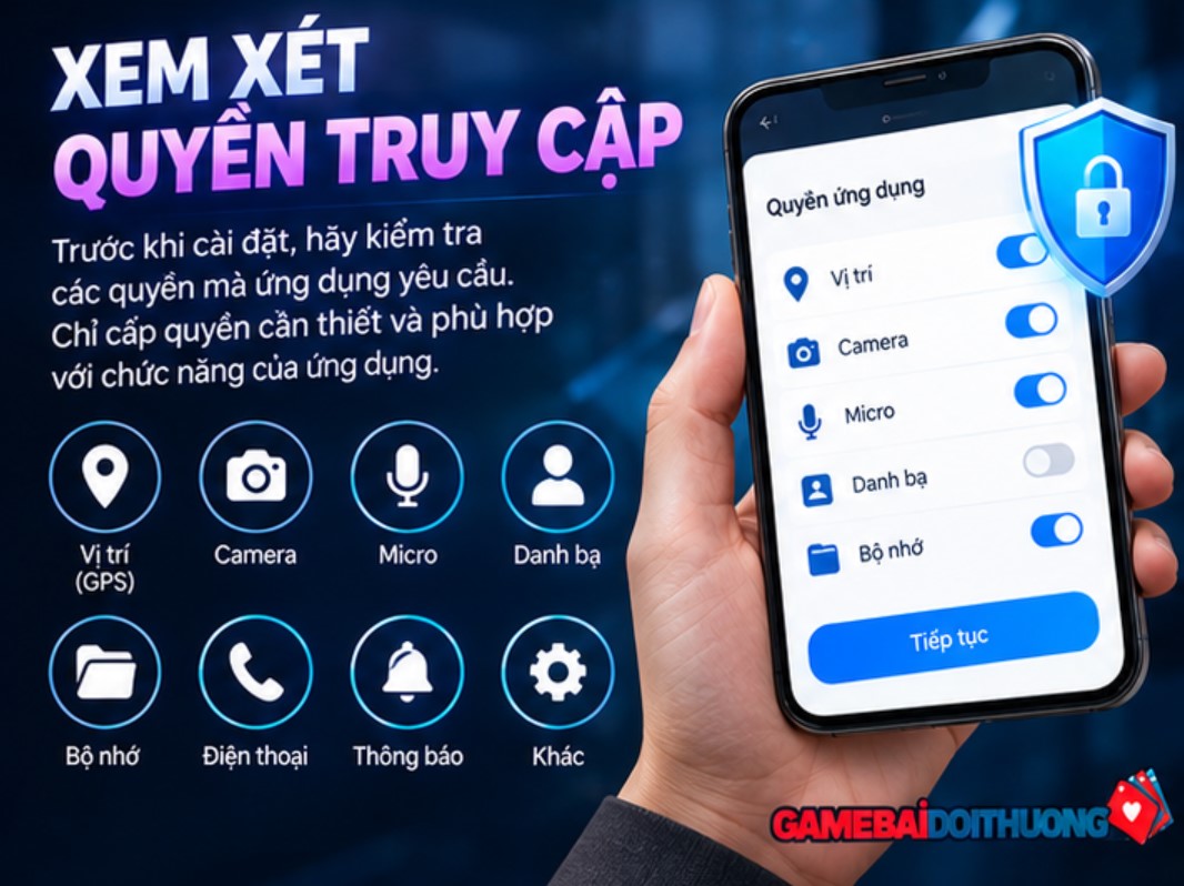 3. Kiểm tra quyền truy cập mà ứng dụng yêu cầu