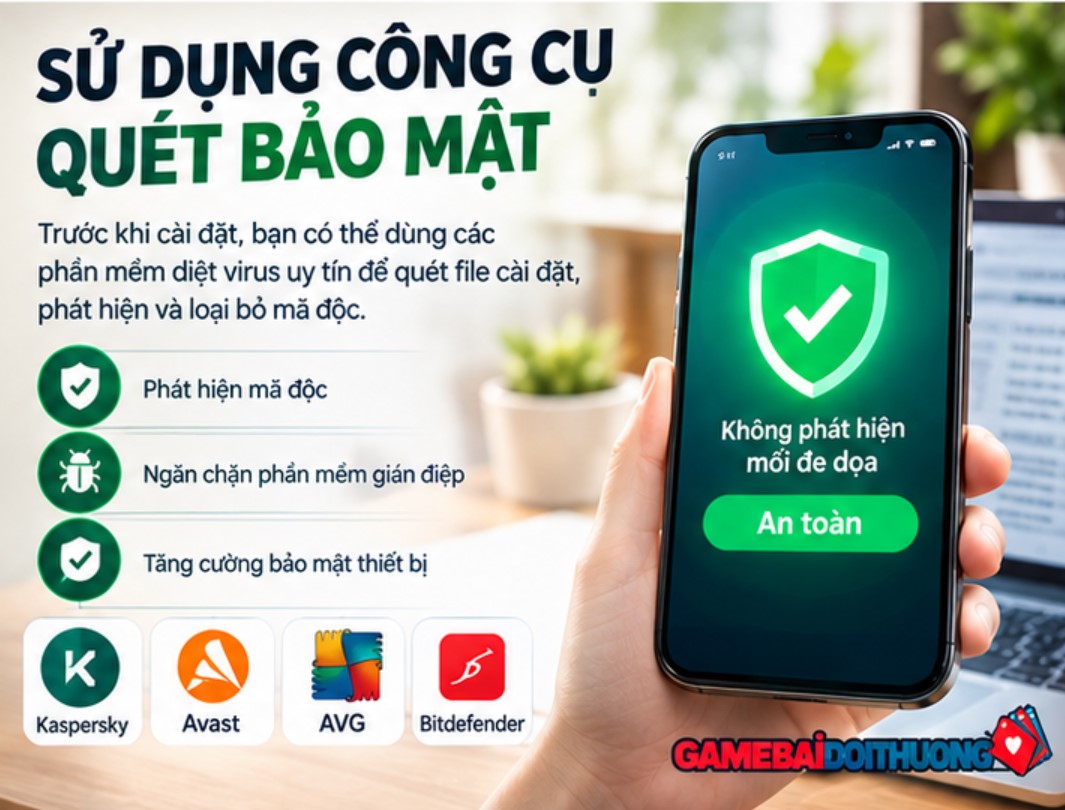 6. Sử dụng công cụ bảo mật có sẵn trên thiết bị