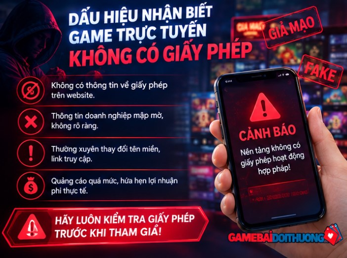 4. Dấu hiệu giấy phép game trực tuyến cần được kiểm tra kỹ